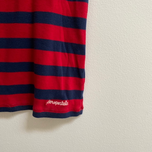 Aeropostale Lace Trim Striped Racerback Tank Top - Picture 3 of 4